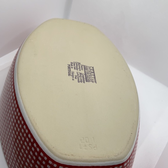 Cerutil Stoneware Oven to Table Red White Checkered Casserole Baking Portugal - Picture 10 of 11